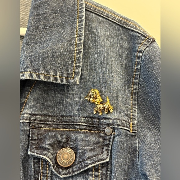 Vintage Damascene Foo Dog Small Unisex Brooch Pin - Picture 5 of 9